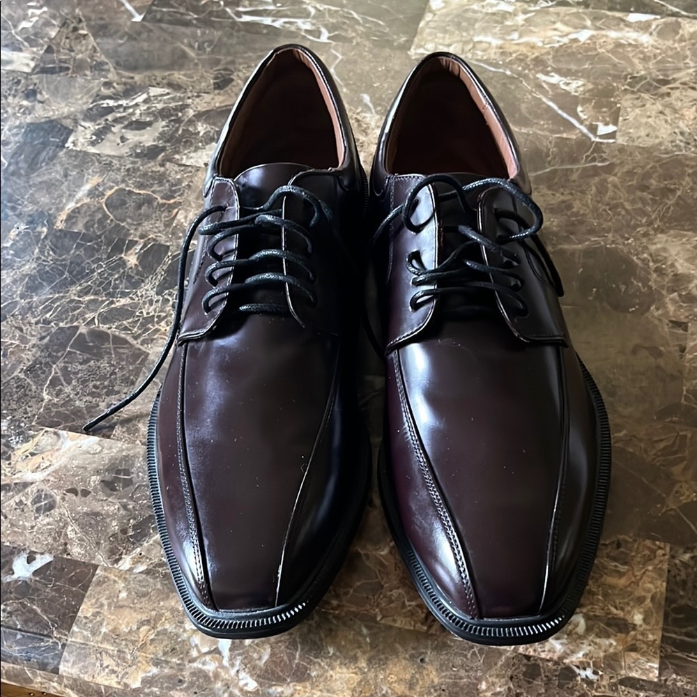 Rockport Maroon Leather Oxford Shoes